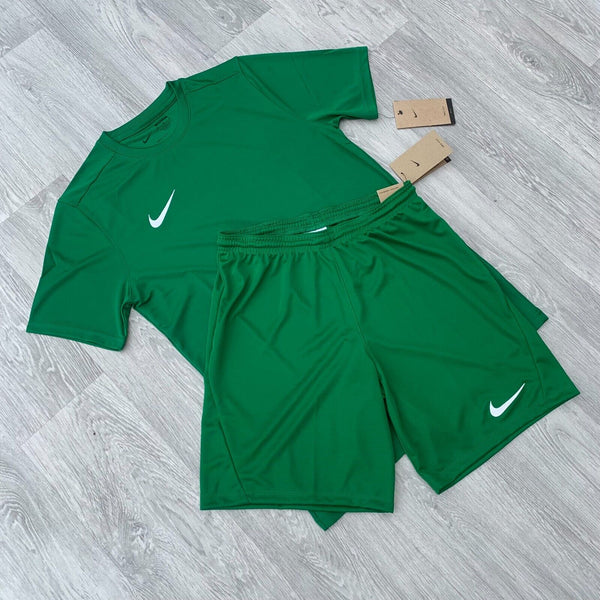 Nike Dri Fit Academy T-Shirt Top and Shorts Set - Pine Green