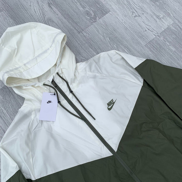 Nike Full Zip Windbreaker Windrunner Hoodie Jacket - Khaki Green [AT5270-380]