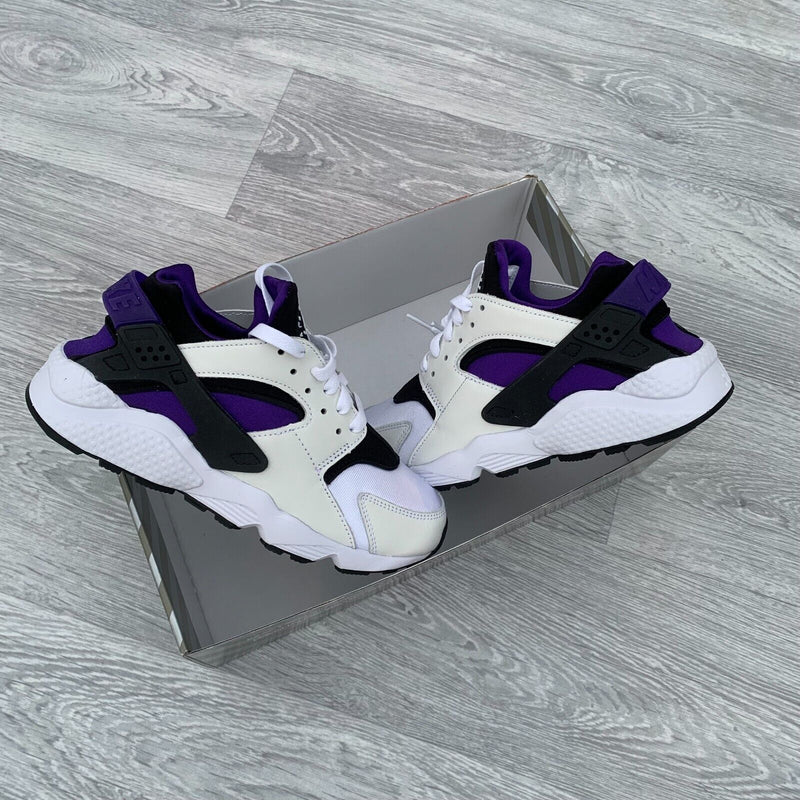 Nike Air Huarache Womens Trainers - White/Black/Purple [DH4439-105]