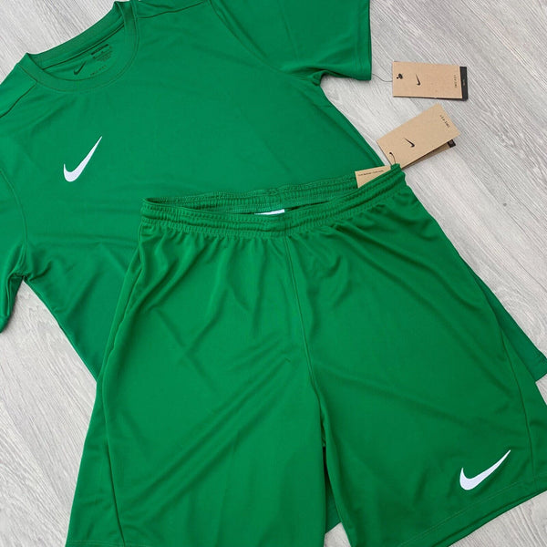 Nike Dri Fit Academy T-Shirt Top and Shorts Set - Pine Green