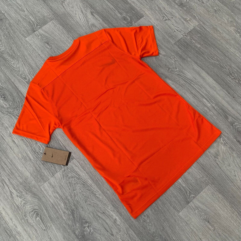 Nike Dri Fit Academy T-Shirt Top and Shorts Set - Safety Orange