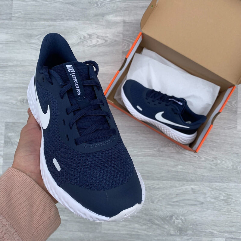 Girls navy nike trainers hotsell