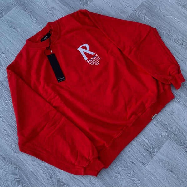 Represent Initial Oversized Sweatshirt - Racing Red