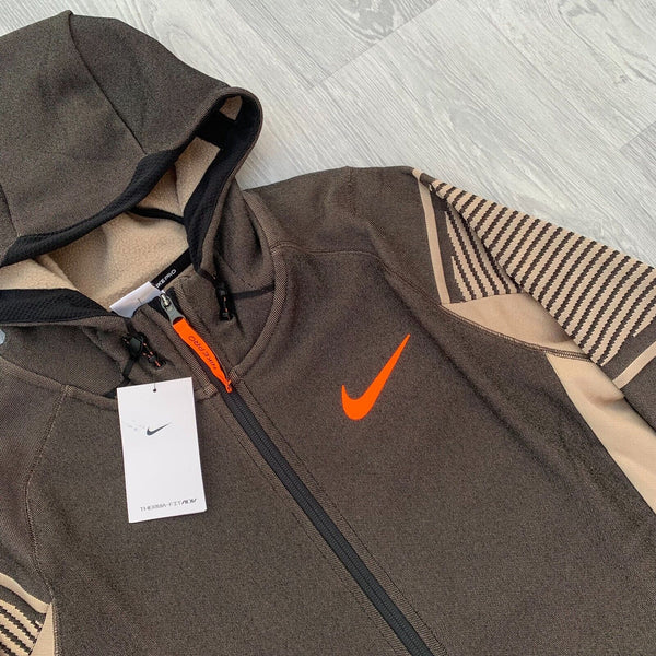 Nike Therma Fit ADV Full Zip Training Hoodie - Brown [DD2130-247]