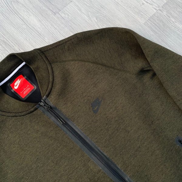 Nike Tech Fleece Varsity Zip Track Jacket -  Cargo Khaki [678508-325]