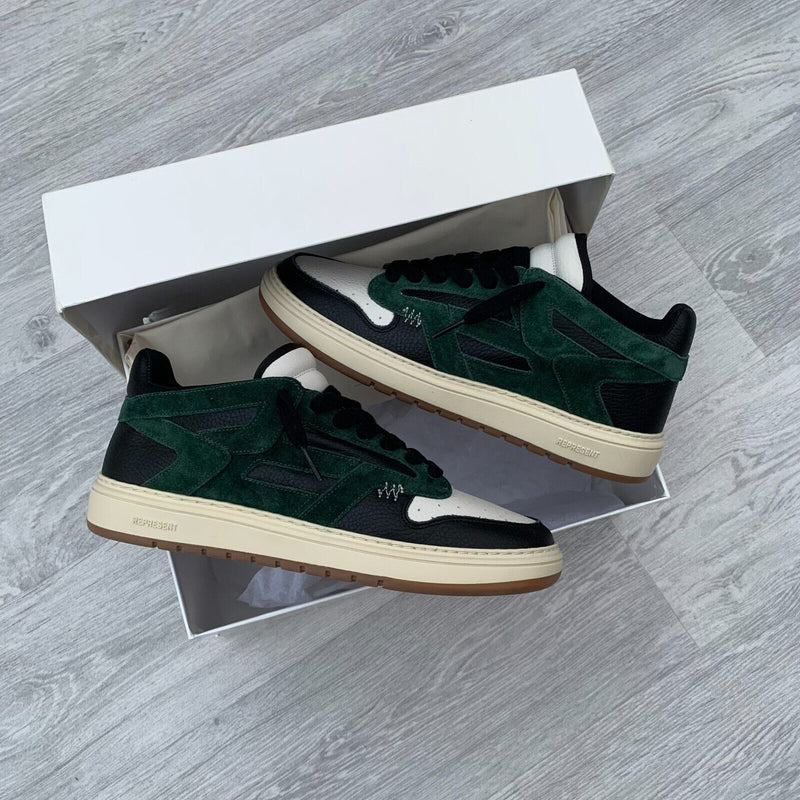 Represent Reptor Low Trainers Sneakers - Racing Green/Black/White