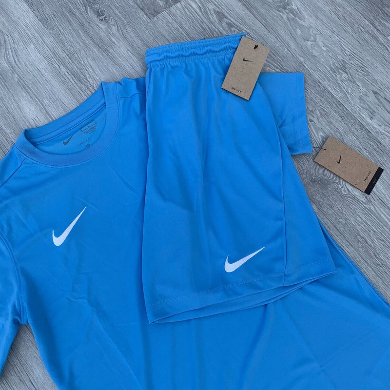 Nike Dri Fit Academy Top and Shorts Set - University Blue