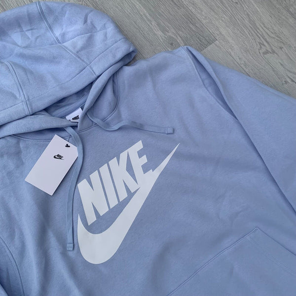 Nike Foundation Club Logo Fleece Hoody - Light Marine Blue [BV2973-548]