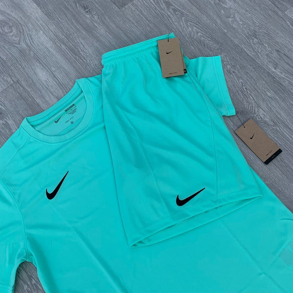 Nike Dri Fit Academy Top and Shorts Set - Hyper Turquoise