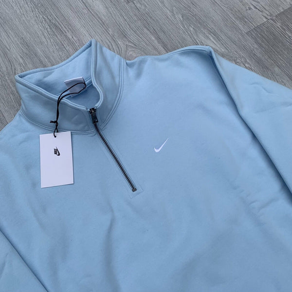 Nike Lab NRG Solo Swoosh Half Quarter Zip Fleece Sweatshirt - Blue [DQ5209-441]