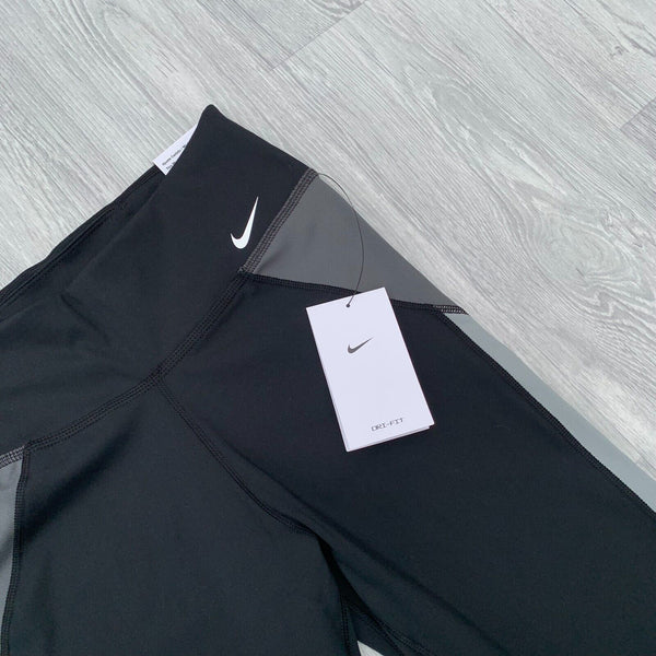 Nike Womens One Dri-Fit Mid Rise Training Leggings Pants - Black [DM7270-010]