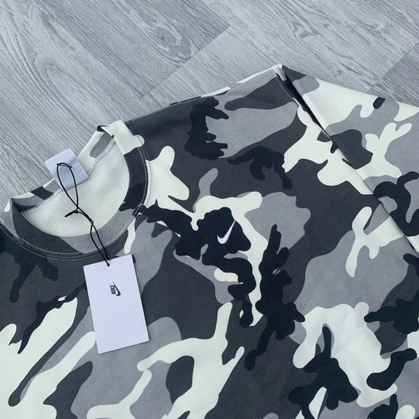 Nike NRG Solo Swoosh Premium Crew Sweatshirt - Grey Camo [DN1255-133]