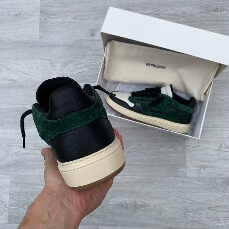 Represent Reptor Low Trainers Sneakers - Racing Green/Black/White