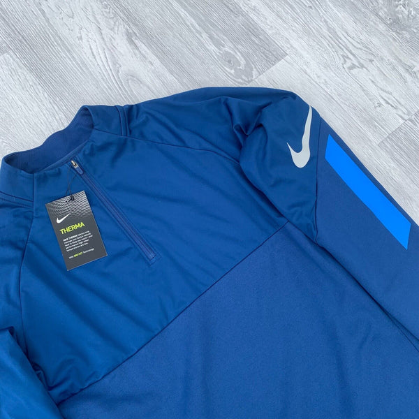 Nike Strike Therma Dri Fit Zip Long Sleeve Track Top - Navy Blue [BQ5828-407]