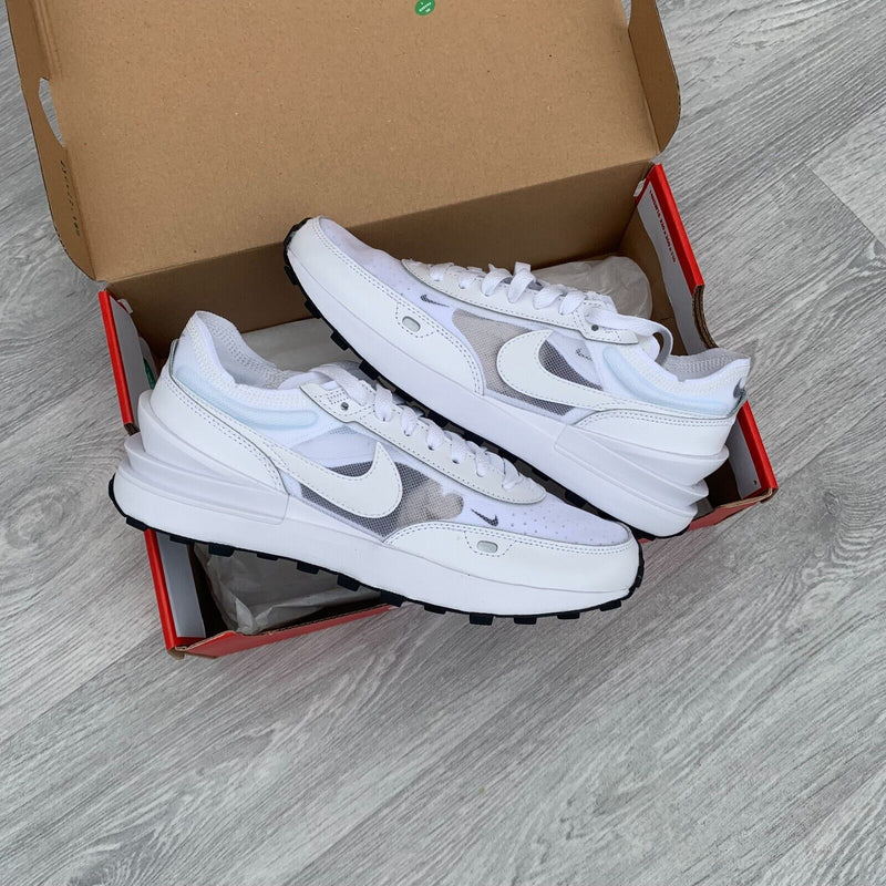 Nike Waffle One Womens Gym Running Trainers - Triple White [DC2533 103]