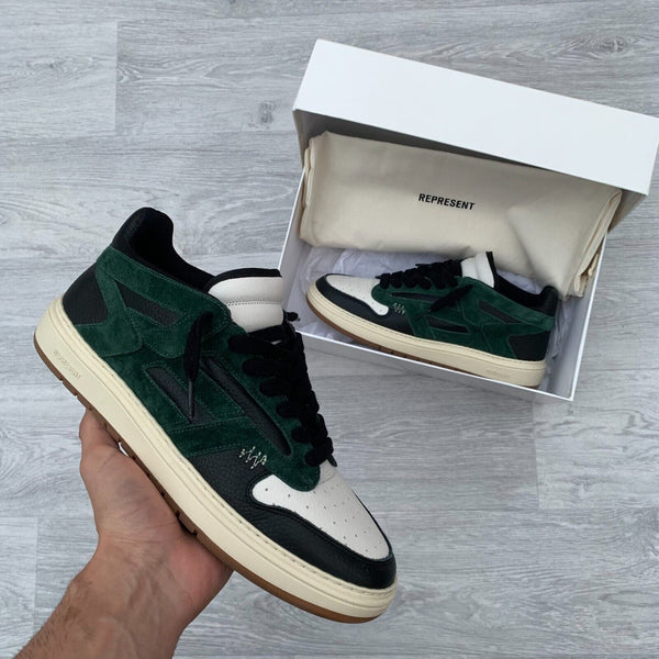 Represent Reptor Low Trainers Sneakers - Racing Green/Black/White