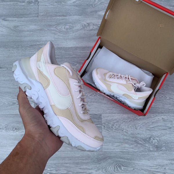 Nike React Revision Womens Girls Gym Run Trainers - Light Soft Pink [DQ5188 600]