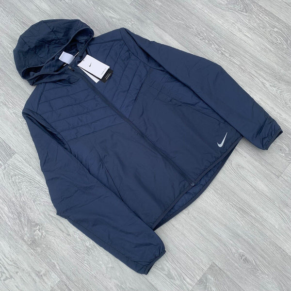 Nike Therma Fit Aerolayer Repel Running Hooded Jacket - Thunder Blue[DJ0569-437]