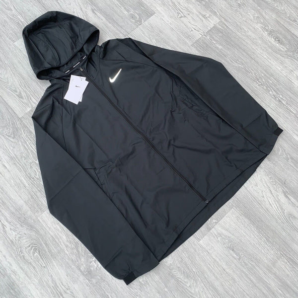 Nike Miler Repel Full Zip Windbreaker Running Jacket - Black [DD4746-010]