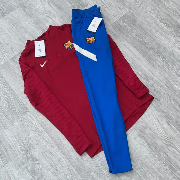 Nike FC Barcelona Strike Dri Fit Full Tracksuit Half Zip Top & Bottoms