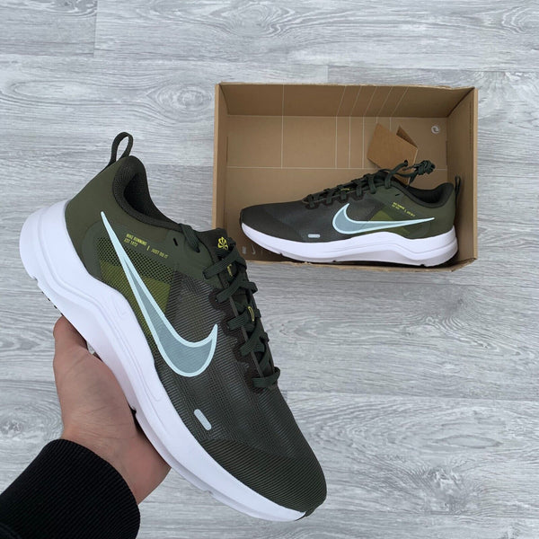 Nike Downshifter 12 Running Trainers - Cargo Khaki/White [DD9293 300]