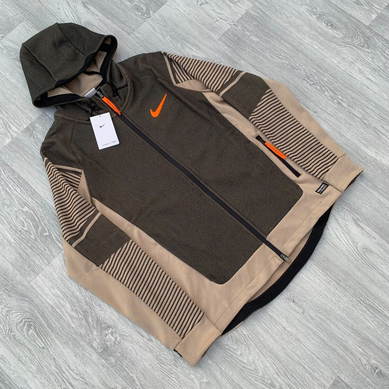 Nike Therma Fit ADV Full Zip Training Hoodie - Brown [DD2130-247]