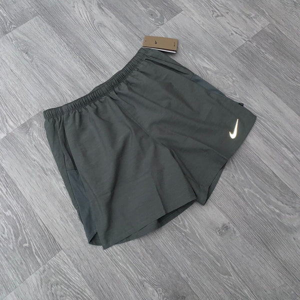 Nike Dri Fit Brief Lined Miler 5" Running Training Shorts - Grey [CZ9062-084]