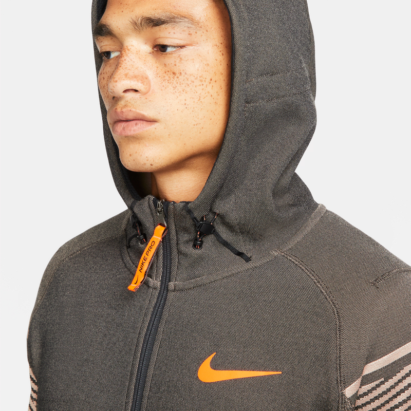 Nike Therma Fit ADV Full Zip Training Hoodie - Brown [DD2130-247]