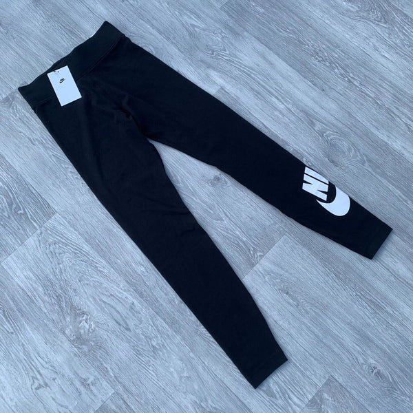 Nike Womens Futura High Waisted Tight Fit Leggings Pants - Black [DB3903-010]