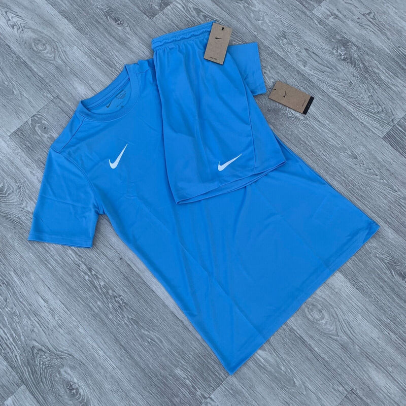 Nike Dri Fit Academy Top and Shorts Set - University Blue