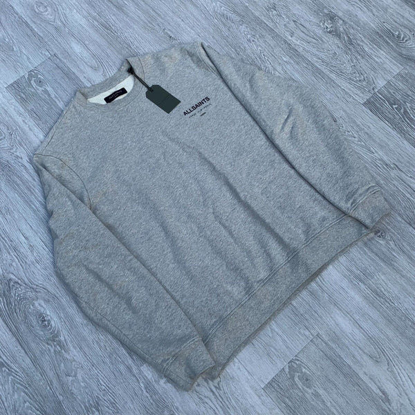 AllSaints Underground Oversized Crew Sweatshirt - Grey/Black