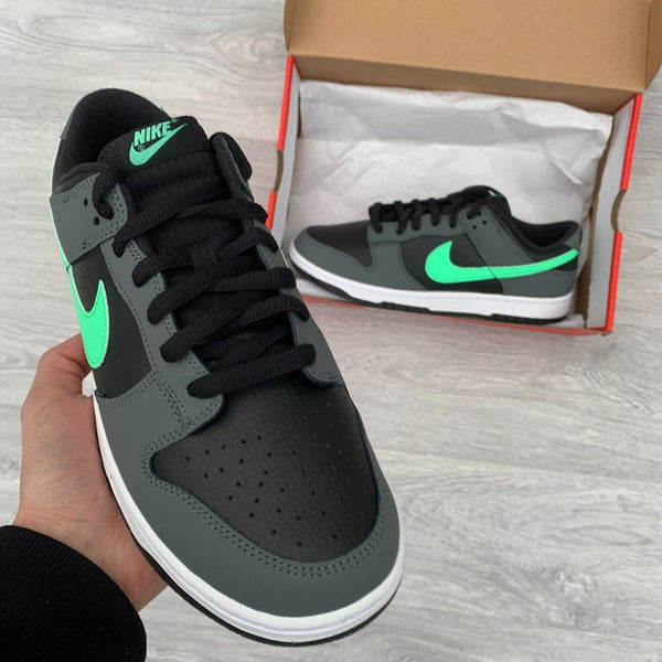 Nike Dunk Low Retro Trainers - Iron Grey/Green Glow [FB3359 001]