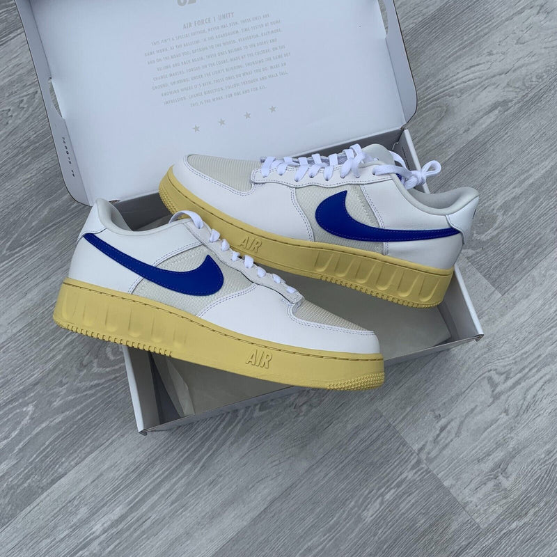 Nike Air Force 1 Low Unity Trainers Sneakers- White/Racer Blue [DM2385 100]