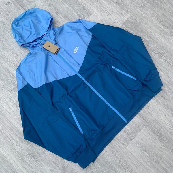 Nike Full Zip Windbreaker Windrunner Hoodie Jacket - Marina Blue [DA0001-407]