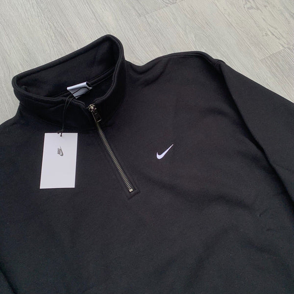 Nike Lab NRG Solo Swoosh Half Quarter Zip Fleece Sweatshirt - Black [DQ5209-010]