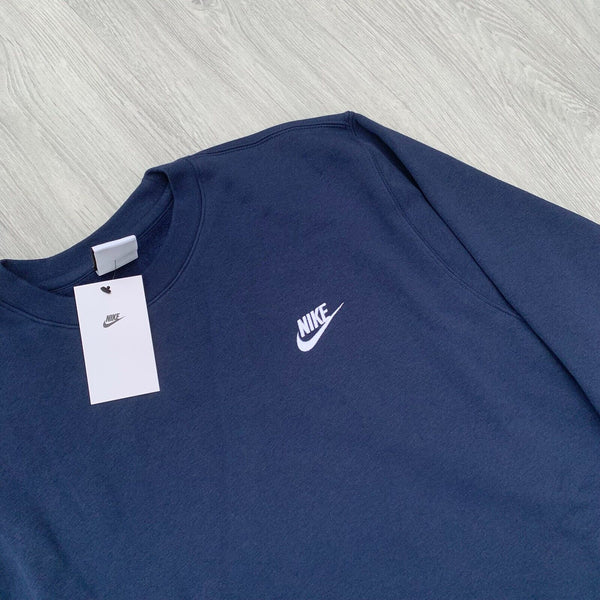 Nike Foundation Club Fleece Club Sweatshirt - Navy Blue [BV2662-410]