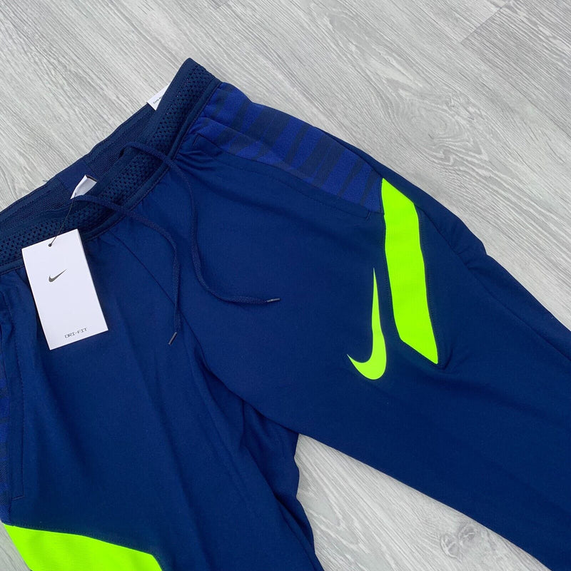 Nike Strike Dri Fit Track Pants Training Bottoms - Blue/Volt [DN4138-492]