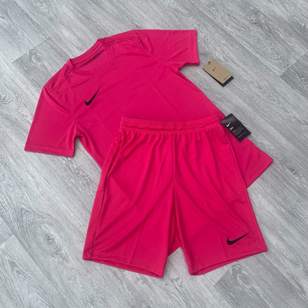 Nike Dri Fit Academy T-Shirt Top and Shorts Set - Vivid Pink *VERY RARE*