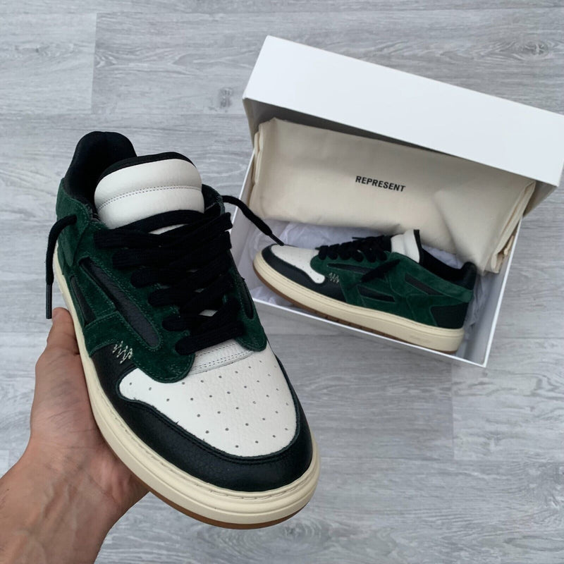 Represent Reptor Low Trainers Sneakers - Racing Green/Black/White