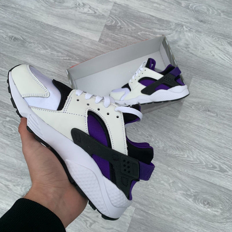 Nike Air Huarache Womens Trainers - White/Black/Purple [DH4439-105]