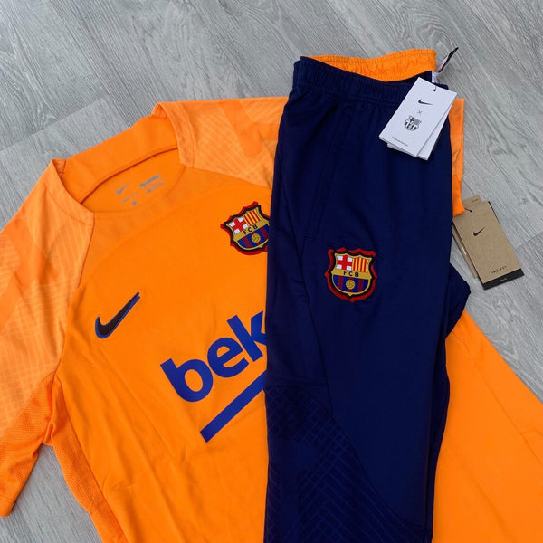 Nike Strike FC Barcelona Dri Fit Tracksuit T-Shirt Top and Track Pants Set