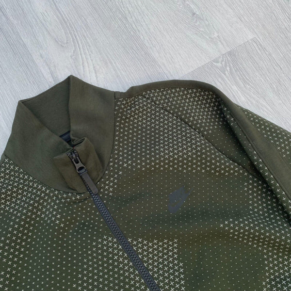 Nike Tech Fleece Varsity Zip Bomber Track Jacket -  Khaki [886172-355]