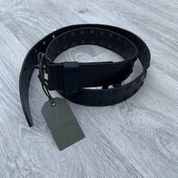 AllSaints Chad Studded Leather Belt - Black