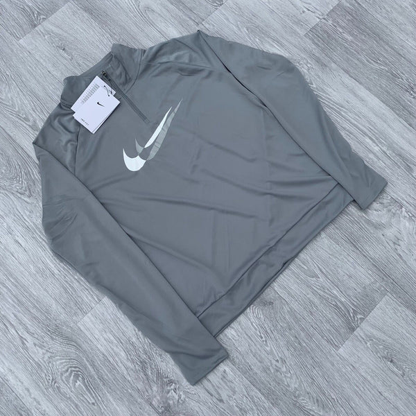 Nike Womens Dri Fit Long Sleeve Midlayer Zip Track Top - Grey [DV7247-073]