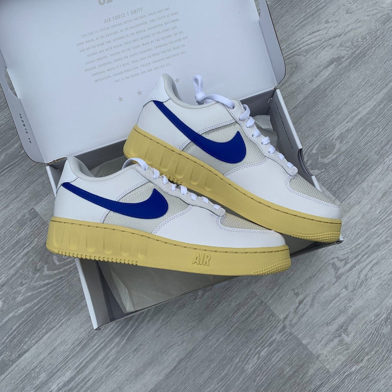 Nike Air Force 1 Low Unity Trainers Sneakers- White/Racer Blue [DM2385 100]