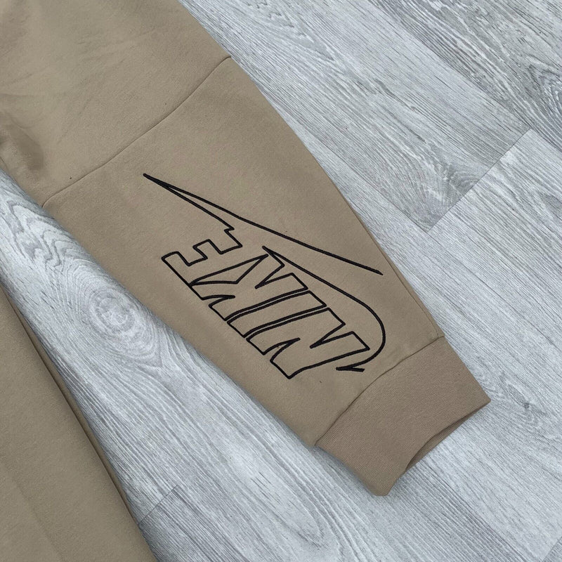 Nike Tech Fleece Slim Pants Sweatpants Graphic Joggers Khaki/Brown [DX0581-247]