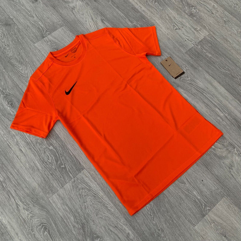 Nike Dri Fit Academy T-Shirt Top and Shorts Set - Safety Orange