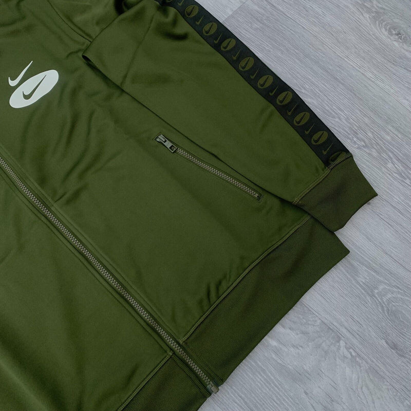 Nike Double Swoosh Taped Retro Zip Jacket - Rough Green [DM5473-326]