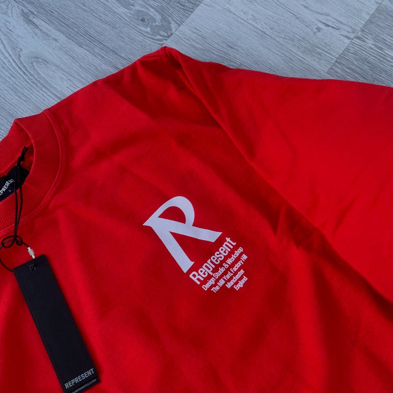 Represent Initial Oversized Sweatshirt - Racing Red