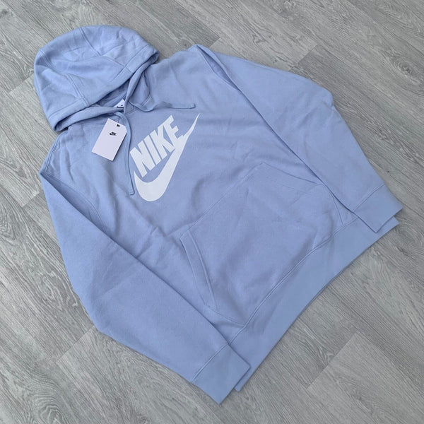 Nike Foundation Club Logo Fleece Hoody - Light Marine Blue [BV2973-548]